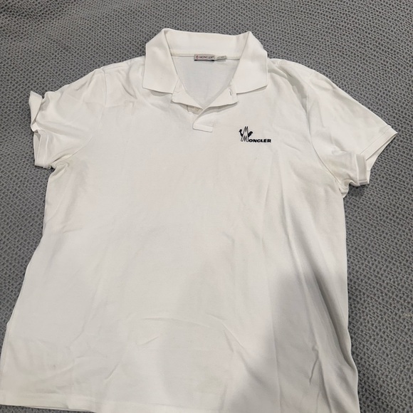 SEND OFFERS🔥🔥Moncler - Maglia Cotton-Piqué Polo Shirt - White - Picture 4 of 12